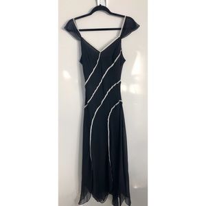 BCBGMaxAzria Dresses - BCBG Silk Flutter Sleeve Slip Dress - Size 10 BCBGMaxAzria Dresses - BCBG Silk Flutter Sleeve Slip Dress - Size 10